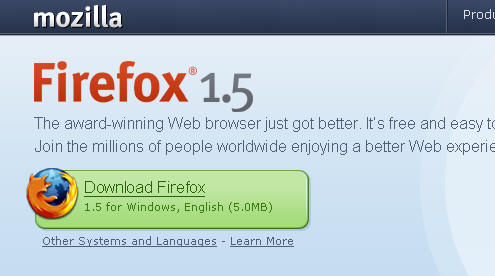 firefox 1.5 released